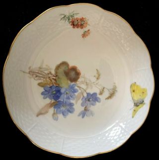 8 Antiques meissen porcelain Berry Bowls Art Nouveau Naturalistic 4