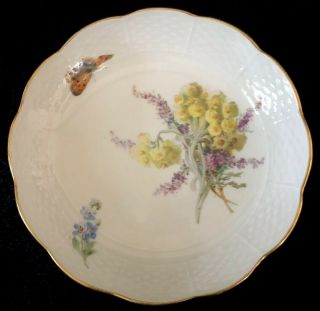 8 Antiques meissen porcelain Berry Bowls Art Nouveau Naturalistic 9