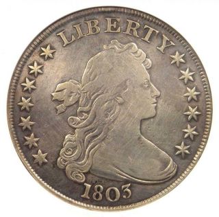 1803 Draped Bust Silver Dollar $1 - Certified Anacs Vf30 Details - Rare Coin