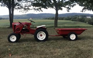 Rare Vintage Antique 1961 Wheel Horse Tractor Model 701 & Orig Dump Cart Restore