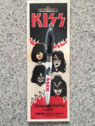 Vintage 1978 Kiss Gene Simmons Wallace Ball Point Ink Pen Very Rare