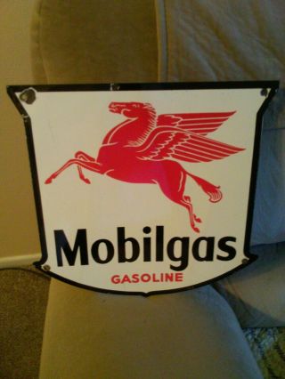 Vintage Gas Oil Advertising Signs Porcelain 11 - 1/2 " × 12 "