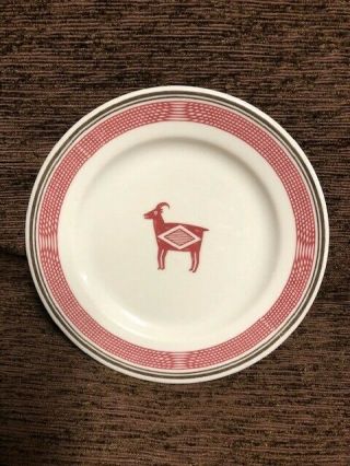 Santa Fe Dining Car Syracuse China - Ancient Mimbreno Indian Pattern 7 3/4 " Plate