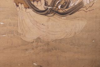 Antique Chinese Scroll Painting on Silk Female Figure with Calligraphy and Seal 9