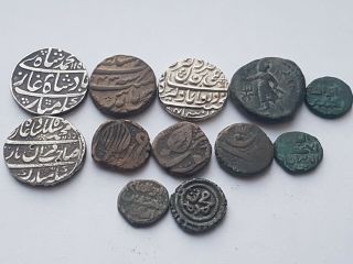 Ancient Coin Joblot Greek Islamic Mongol Mughal India Sikh Ranjit Dev Kushan