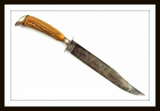 Antique Rare 1847 American Confederate Georgia " Macon Slave Patrol " Bowie Knife