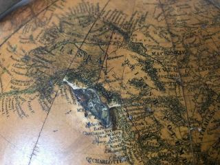 Antique Gilman Joslin Terrestrial Globe,  16 Inches in Diameter 11