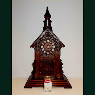 Very Rare Gordian Hettich Black Forest Monk Automaton The Angelus Clock 1880