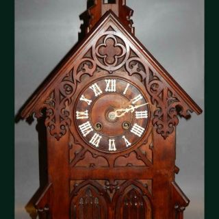 VERY RARE GORDIAN HETTICH BLACK FOREST MONK AUTOMATON THE ANGELUS CLOCK 1880 3