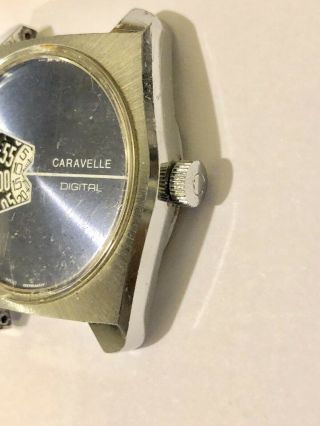 Vintage Caravelle Watch Bulova Digital Jump Hour Mechanical Hand Winding c1974 5