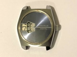 Vintage Caravelle Watch Bulova Digital Jump Hour Mechanical Hand Winding c1974 6