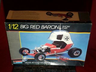 Big Red Baron Show Car 1/12 Monogram Vintage 1986 Nos Made In The Usa