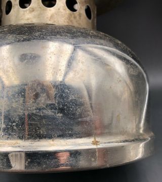 RARE Early1900s Coleman Wooden Handled Kerosene Lantern Mica Globe 11