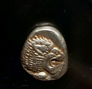Ionia Miletos 525 - 429 Bc Silver Obol Lion.  Ancient Greek.