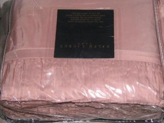 Ralph Lauren Millicent Silk Tafetta Antique Pink Queen Duvet Cover Set 3P 3