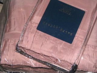 Ralph Lauren Millicent Silk Tafetta Antique Pink Queen Duvet Cover Set 3P 4