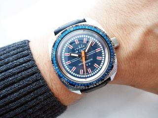 Rare Nos Retro German Ruhla Diver Vintage Wristwatch From 1970 