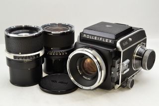 Rare 3 Lens Set Rollei Sl66 Film Camera W/ 50mm,  80mm,  150mm Lens Set Jp 1789