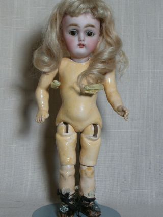 Antique rare Tiny Kestner Doll Mold 155 Jointed Composition Body Orig Outfit 7 