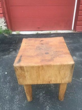 Vintage Butcher Block Table