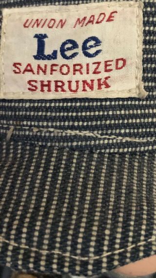 VTG Buddy Lee Hard Conposition Railroad Doll Union Made Striped Overalls Hat 12