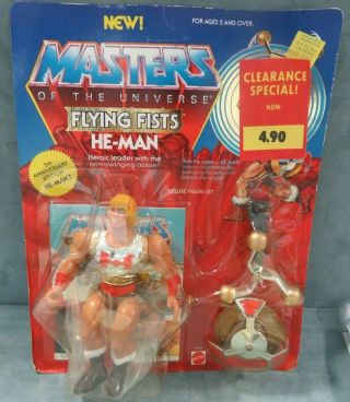 Flying Fists He - Man 1985 Motu He - Man Masters Of The Universe Vintage Mattel Moc