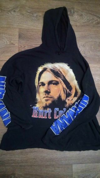 Rare Vintage 90s Kurt Cobain Nirvana Hoodie