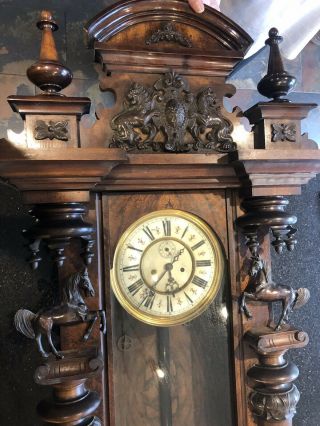 Gustav becker Vienna Wall Clock - Very Rare Spring 1899 12