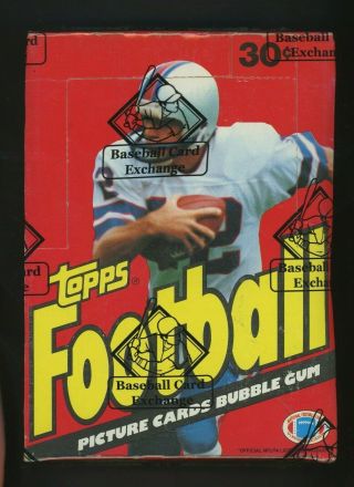1981 Topps Football Wax Pack Box Bbce " Rare "