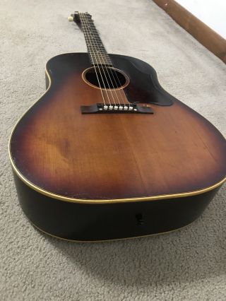 1959 Gibson J45 Vintage Acoustic Guitar Sunburst 10