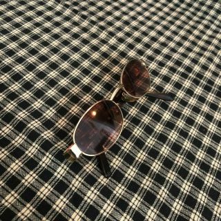 Vintage Gianni Versace Mod X18 Col 030 Gold Frame Brown Lens Rare Sunglasses