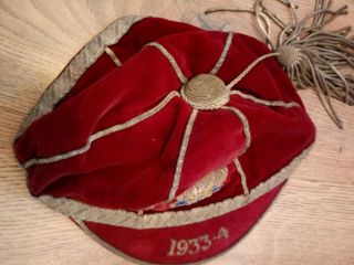 VERY RARE - WALES WELSH PLAYERS RUGBY INTERNATIONAL CAP 1933 - 34 - Vs ENGLAND 5