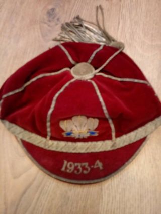 VERY RARE - WALES WELSH PLAYERS RUGBY INTERNATIONAL CAP 1933 - 34 - Vs ENGLAND 6