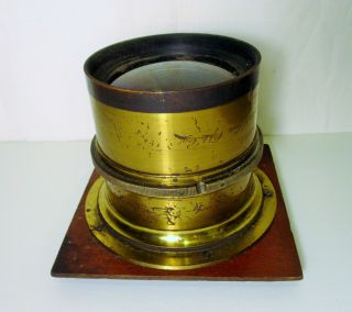 Antique Brass Lens; Voigtlaender & Sons Opt.  Co.  Collinear Series Ii No.  8