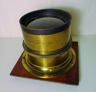 Antique Brass Lens; Voigtlaender & Sons Opt.  Co.  Collinear Series II No.  8 3