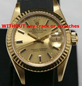 Swiss Made Rolex Ladies 18k Yellow Gold Ref 69178 President Watch Cal 2135 Qs