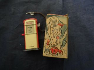 Rare Vintage Arnold Us Zone Germany Esso Tin Gas Pump Nr.  1000 & Box