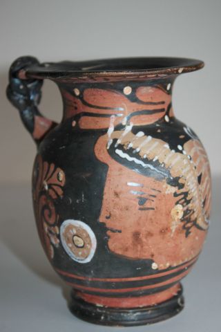 Quality Ancient Greek Red Figure Pottery Oniochoe 4th Century Bc Wine Jug