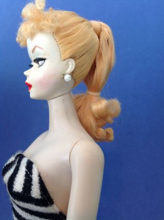 Vintage 2 Ponytail Barbie With Retouched Facial Paint 10