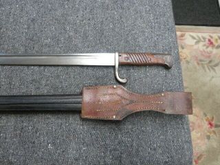 WWI IMPERIAL GERMAN MODEL 71/98 MAUSER BAYO - VERY RARE - W/ CORRECT SCABBARD & FROG 7