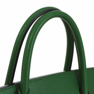 Authentic HERMES BIRKIN 40 Hand Bag Green Veau Epsom France Vintage S08702 5