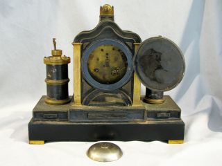 Antique FRENCH MEDAILLE BRONZE MECHANICAL CLOCK - 8