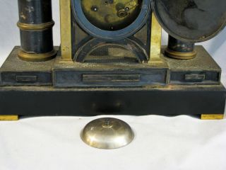 Antique FRENCH MEDAILLE BRONZE MECHANICAL CLOCK - 9