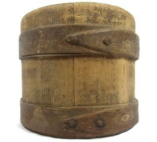 Antique C1800 Dry Measure Hingham Rosehead Nails/ Hersey/ Primitive/ Pantry/ Box