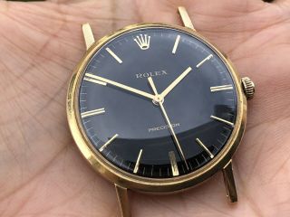 Barn Find 60s Vintage Rolex Precision 9708 Solid 18k Y.  Gold 34mm Men’s Watch