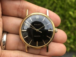 Barn Find 60s Vintage Rolex Precision 9708 Solid 18k Y.  Gold 34mm Men’s Watch 2