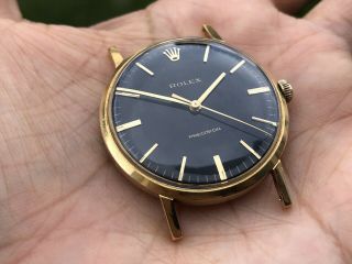 Barn Find 60s Vintage Rolex Precision 9708 Solid 18k Y.  Gold 34mm Men’s Watch 3