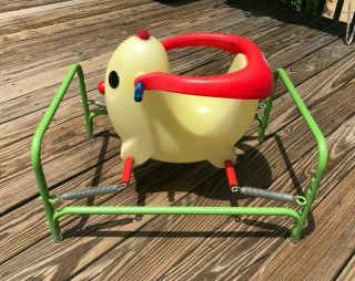 Rare Vtg Little Tikes Ollie Yellow Banana Bouncer Bouncy Toddler Ride - On Toy