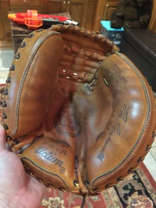 Vintage Wilson A2400 Catchers Mitt Made In Usa Rht Roy Campanella Personal Model