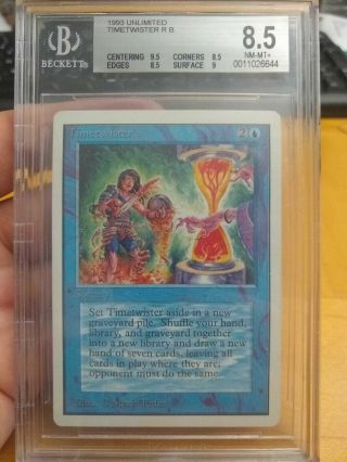 Bgs 9 Unlimited Timetwister Mtg Unlimited Power 9 Graded 8.  5